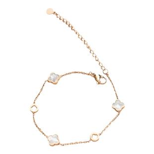 苏瑞瑞 白贝四叶草ins潮网红气质简约个性手链女冷淡风小众设计感