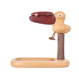 大嘴鸟钥匙架/鹈鹕玄关收纳置物架进门桌面实木首饰挂钩