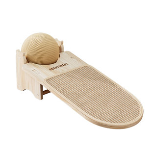 实木剑麻猫抓板耐抓耐磨不掉屑猫咪爪板带球猫抓球滚动滚轮磨爪垫