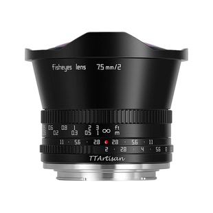 铭匠7.5mm f2广角鱼眼镜头适用索尼E口松下M43尼康z佳能R富士X口