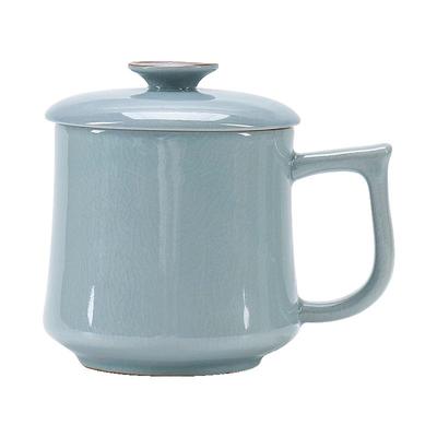 汝窑束腰办公杯带盖泡茶杯礼品