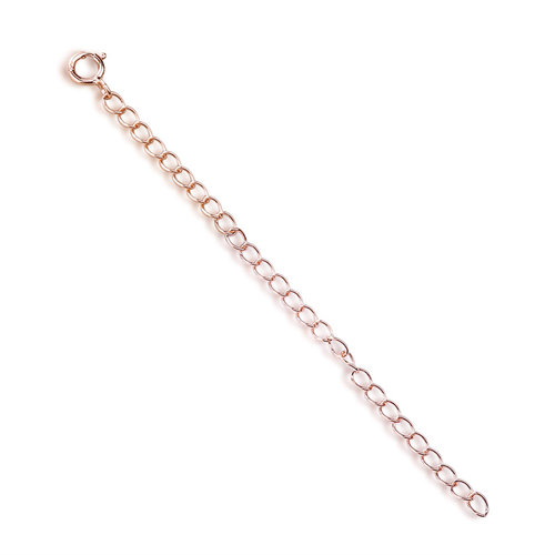 925银手链项链加长延长链纯银镀18K金链子配件珍珠锁骨链尾接长扣