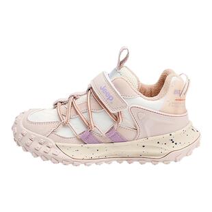 JEEP女童鞋2025秋冬季新款加绒二棉儿童粉色休闲运动鞋男童跑步鞋