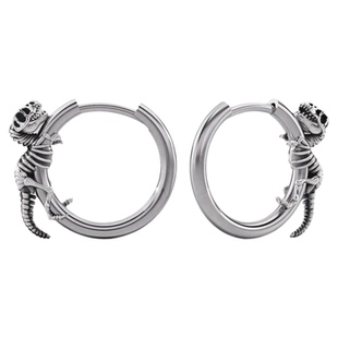 punkyouth恐龙遗迹图腾耳环925银防过敏暗黑亚文化个性潮搭