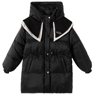 女童羽绒服打造时尚小名媛2025新款洋气中大童冬装儿童冬季白鸭绒