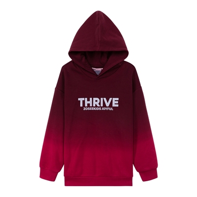 男童红色新年加绒卫衣秋冬新款