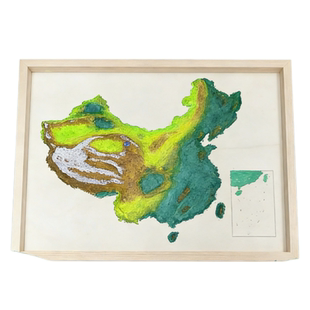 中国地势三级阶梯地形图中小学diy材料包初中地理中国地形