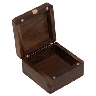 文玩收纳盒高端实木铜钱古币银元纪念币收藏盒迷你磁吸小木盒子