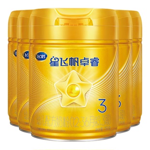 育儿补贴】飞鹤星飞帆卓睿3段旗舰店奶粉6罐750g三段官方正品