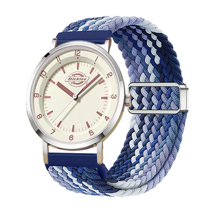 适用Dickies CL-539手表表带磁吸扣编织表带帝酷适CL539尼龙弹力运动替换带迪凯思CL541运动手环调节透气表链