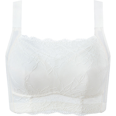 月色抹胸大码内衣大胸显小全罩杯