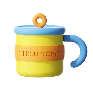 吨吨保温杯女高颜值陶瓷马克杯带盖不锈钢水杯家用咖啡杯子办公室