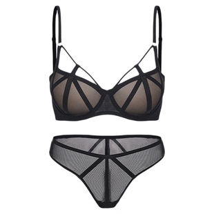 「LA」Edda·黑麦威士忌丨边界系列*性感网纱镂空文胸套装女内衣