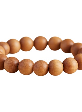 天然真桃木盘玩手串女款驱邪辟凶木质男士串珠手链文玩转运招财