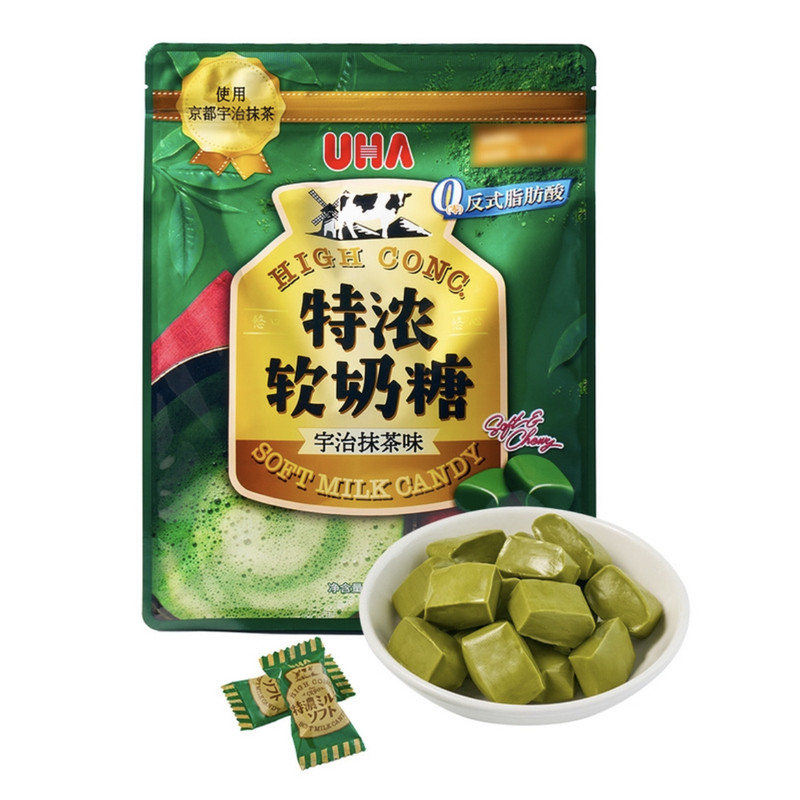 山姆代购悠哈进口特浓软奶糖宇治抹茶味茶香鲜醇北海道乳源软糖