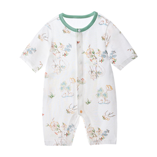 贝肽斯婴儿衣服夏季薄款睡衣