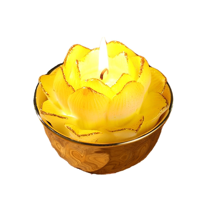 金碗莲花供佛五果莲花蜡