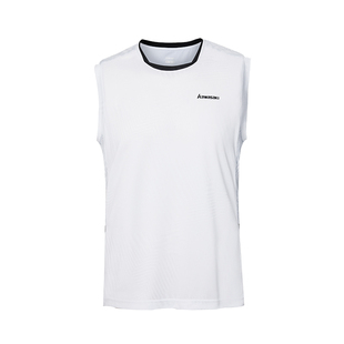 川崎/Kawasaki新款春夏男款羽毛球训练服速干透气超弹无袖T恤背心