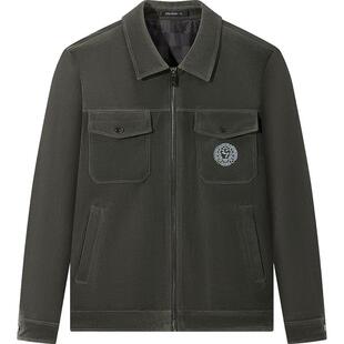 【灯芯绒】柒牌清仓男装夹克男秋季时尚休闲工装风翻领茄克外套