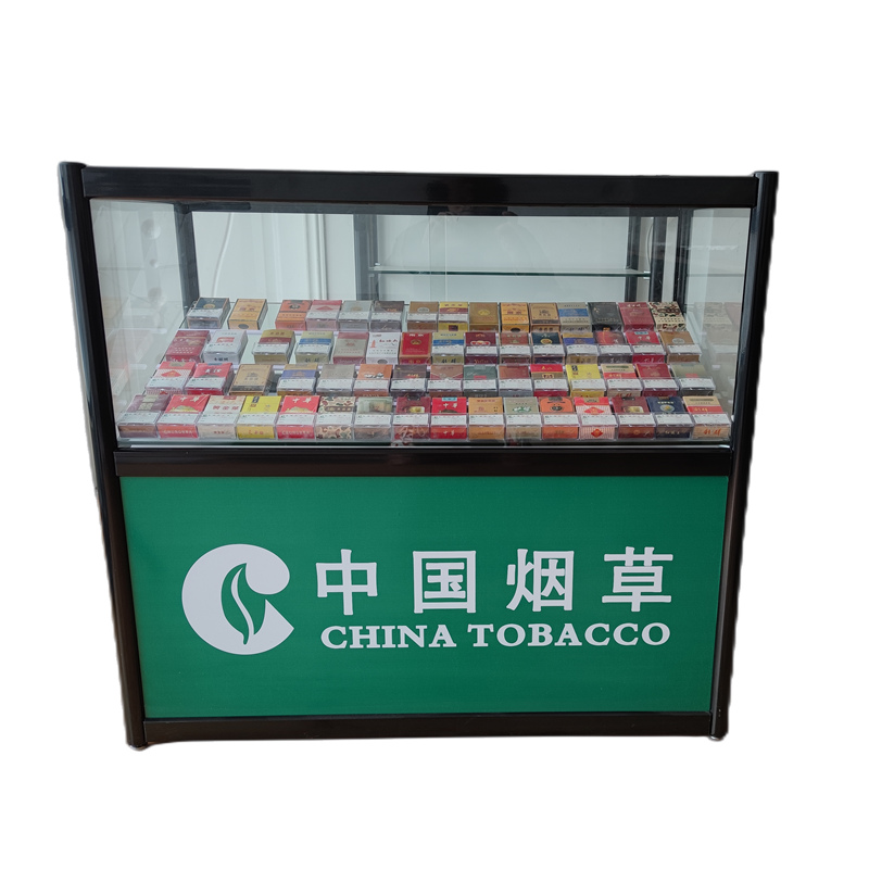 便利店超市鋼化玻璃煙柜展示柜子小型煙酒展柜移動香菸柜臺架組合