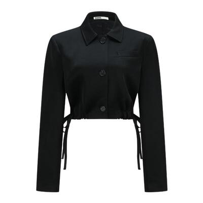 DANZ进口醋酸面料抽绳精裁短外套