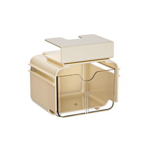 镜柜下抽屉式收纳盒卫生间壁挂浴室柜内下挂化妆品口红棉签置物架