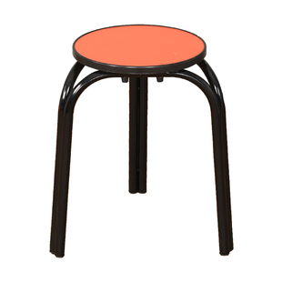 简易凳子加厚钢管三脚折叠圆凳家用成人板凳饭馆餐厅凳圆凳子包邮