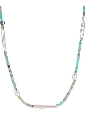 Cercoo/奢蔻水晶幻境项链珍珠水晶时尚百搭颈链锁骨链气质配饰品