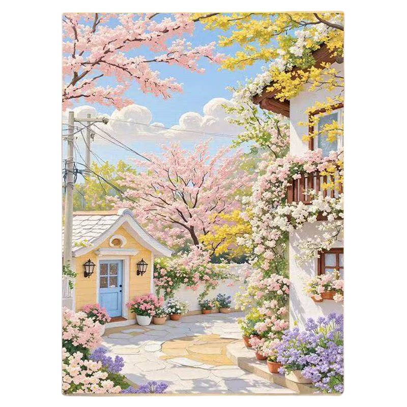 奶油风宫崎骏风景治愈系装饰画