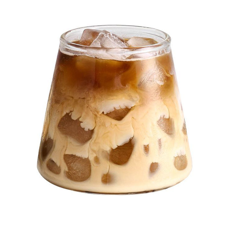 日式富士山玻璃杯家用水杯咖啡杯