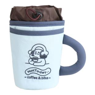 NotToday|原创小狗咖啡杯自行车包 通用骑自行单车挂包水壶杯收纳