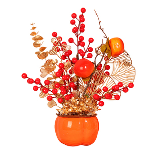 新年柿柿如意摆件2026马年装饰春节家里客厅玄关过年喜庆氛围布置