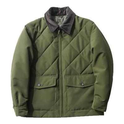 美式谷仓绗缝棉夹克秋冬男女情侣高端复古百搭夹棉保暖防风外套潮