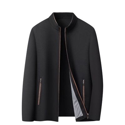 短款立领外套商务休闲通勤夹克男