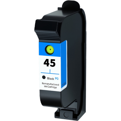 【原装品质】适用惠普45墨盒服装机绘图仪CAD唛架机HP 1280 1180 51645A打印机大容量连供可加墨黑色油性墨水