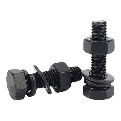 蓬发外六角碳钢8.8套装螺栓发黑