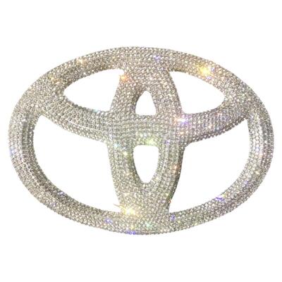 汽车方向车标水晶闪钻贴掉漆神奇