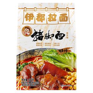 伊都猪脚面豚足面551g速食方便半干面非油炸网红懒人拌挂半干面