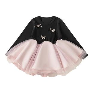 女童裙子儿童公主裙宝宝连衣裙周岁礼服生日衣服女孩洋气蓬蓬裙春