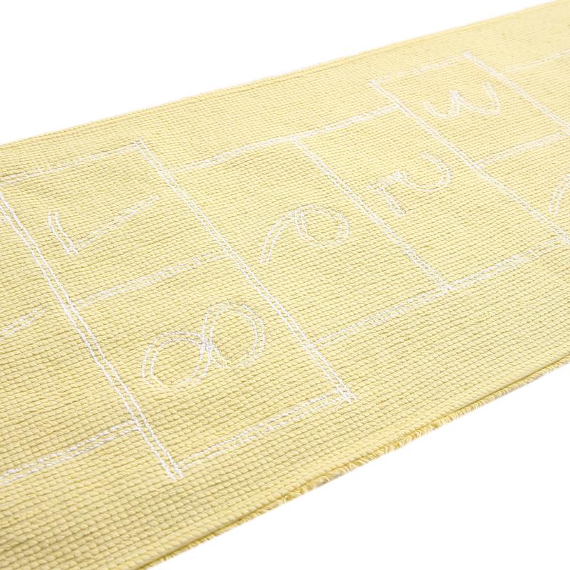 ins数字跳棋全棉长条入户地垫吸水吸油厨房防滑地毯卧室床边脚垫