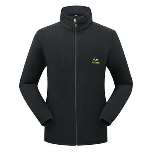 户外男款加厚抓绒衣摇粒绒内胆上衣冲锋衣开衫双面绒保暖加厚外套