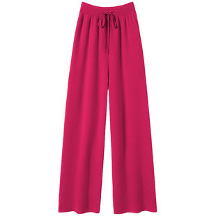 意大利系列~大克重加厚 纯山羊绒裤子外穿 大长腿 柔软滑顺阔腿裤