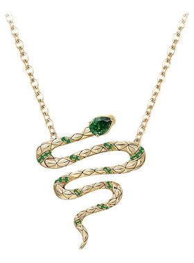 Mixx靡诗蛇形吊坠项链轻奢锁骨链毛衣链礼物生肖