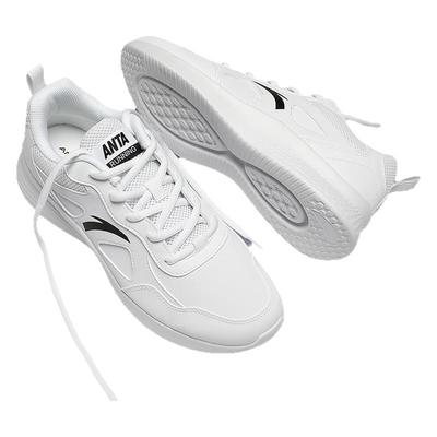 安踏跑步鞋男皮面防水轻便