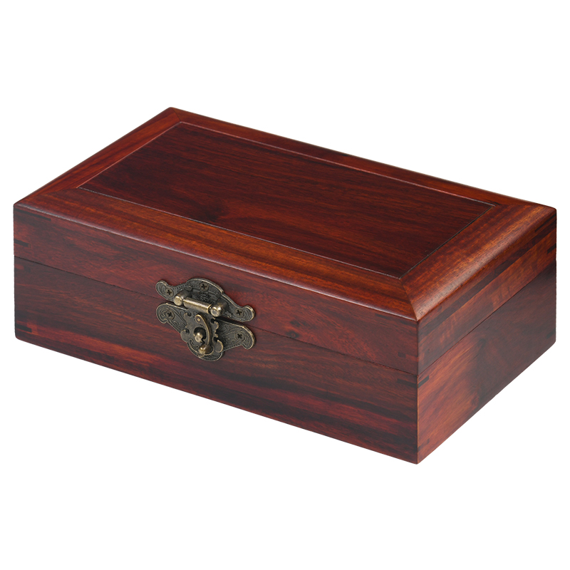 紫檀木盒首饰盒 红木饰品盒实木小盒子收藏盒储物盒 木质印章盒
