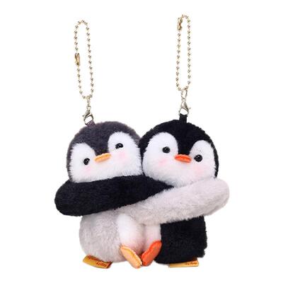 正版拥抱企鹅贴贴一对好朋友挂件
