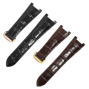 适配欧米茄星座系列真皮手表带131.13至臻天文台凹口牛皮男士配件