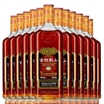 绍兴黄酒古越龙山12瓶装五年陈