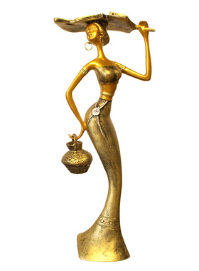 傣族瑷萌树脂民族风人物工艺品