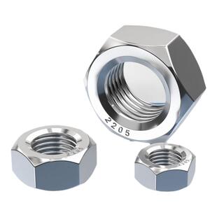 2205双相不锈钢8.8级高强度六角螺母螺帽DIN934螺丝帽M6M8M10-M30